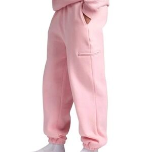 Comfrt Pink Fleece Joggers Women's Size Medium